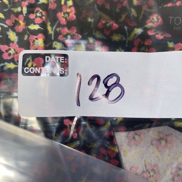 Topshop Petite Velvet floral Mini Dress Size 2 Grunge Whimsygoth Y2K 90's - Picture 8 of 8